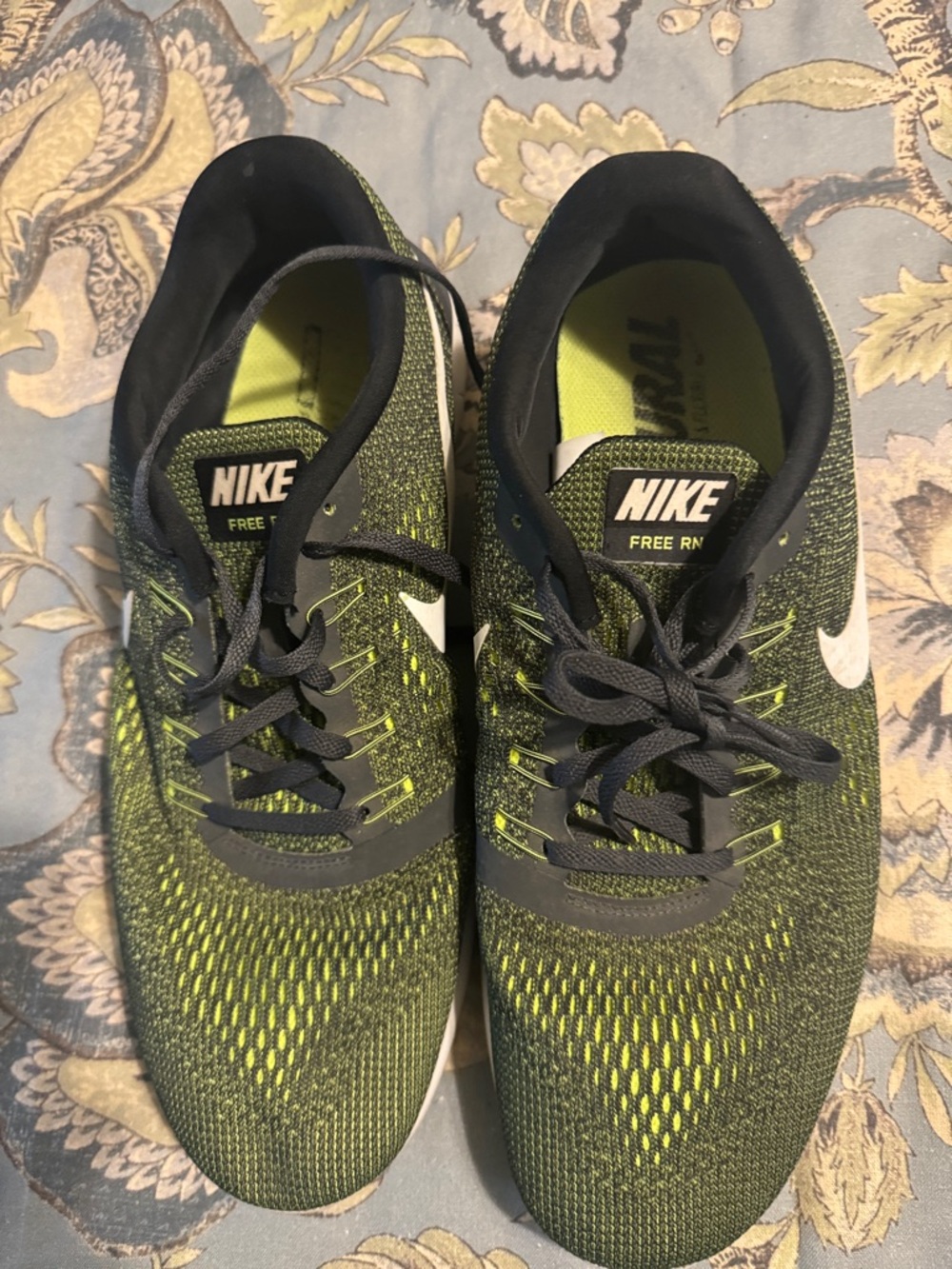 Nike Men's Free RN Running Shoes - Olive Green/Black/White